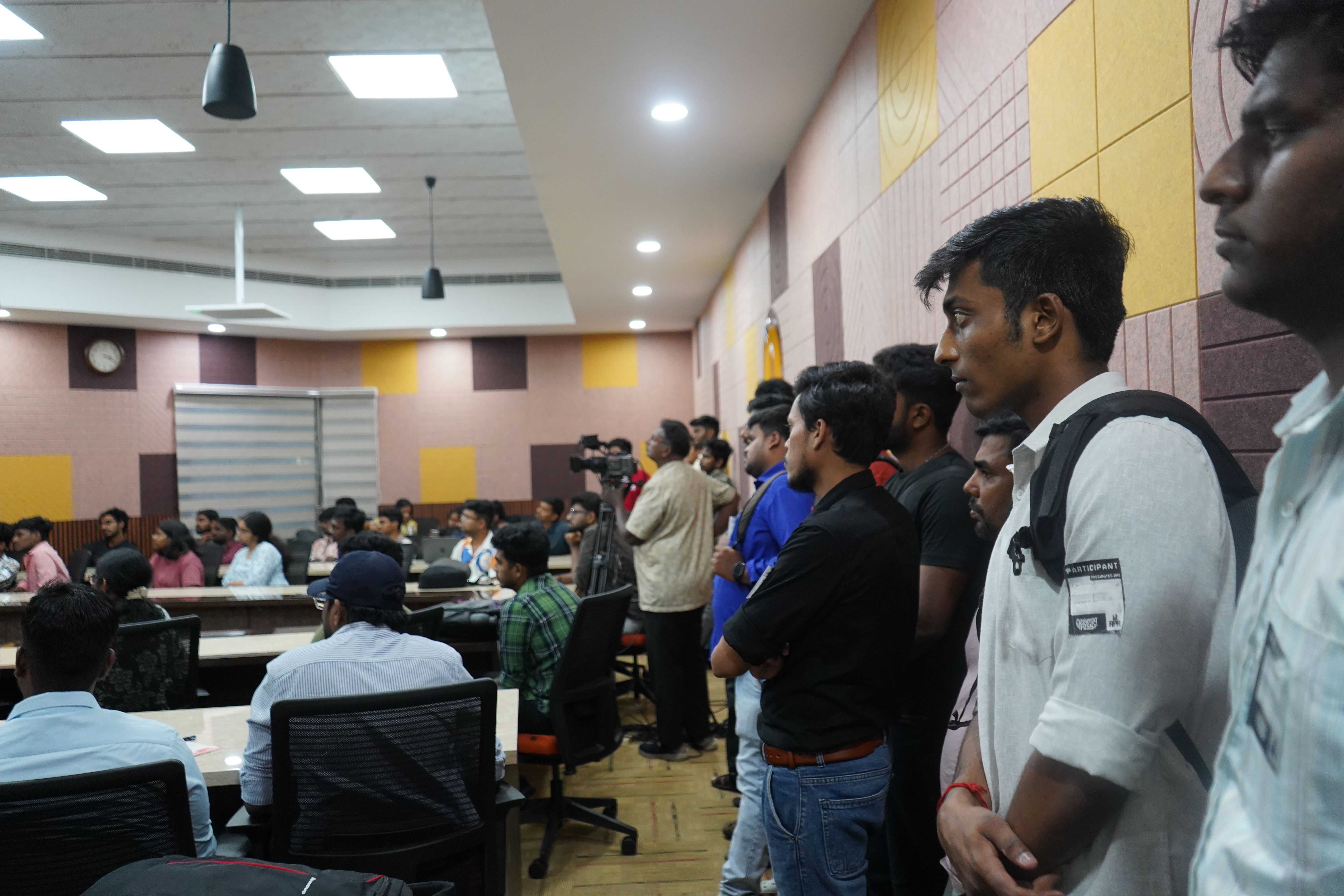 Attendees gathered inside a session room at ChennaiFOSS 2026