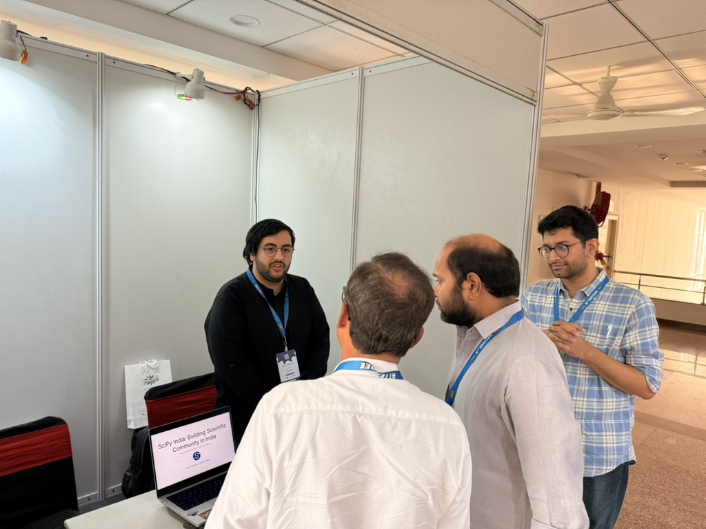 Conversations at the SciPy India booth